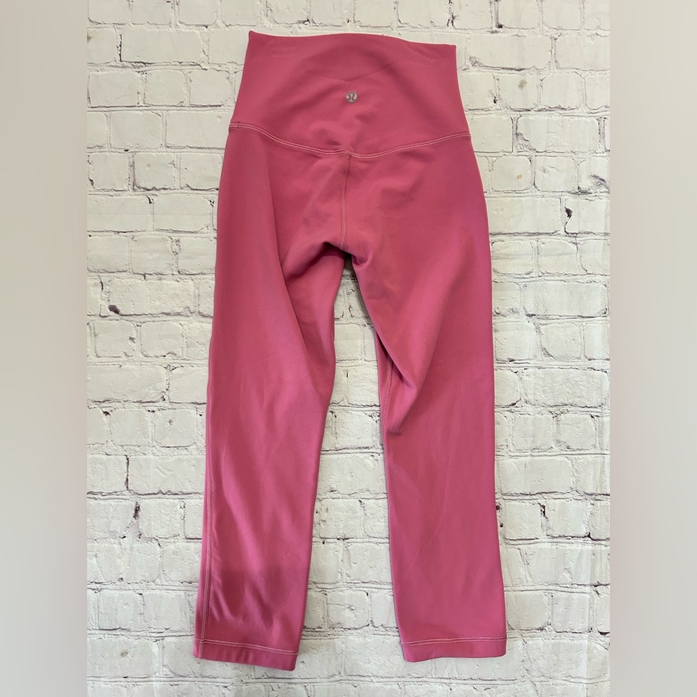 Lululemon Align Leggings 21” Double Lined Size 2 XS Pink Blossom Yoga Crop - Picture 6 of 8